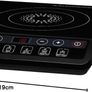 Everyday Portable Electric Induction Hob, 2 hours timer, 6 functions, 9 power level, 2100W, Kitchen, Student, Cooking, Caravan, Party, Black, Image 10