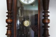Victorian Wall Pendulum Clock 27" x 14" (clocks work well, chimes on hour and half hour)