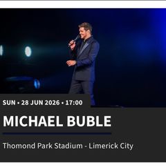 concert tickets 4 x pitch standing Michael Buble