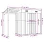 Garden Shed with Extended Roof Light Grey 277x110.5x181 cm Steel Image 9