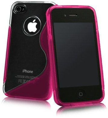 Protective Case S-Line Soft Gel Silicone Cover for iPhone 4 4S + Free Screen Protecor