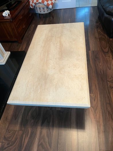 Travertine coffee table