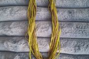 Green Necklace with metal pendant