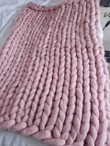 Chunky Knit wool blanket