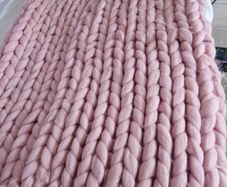 Chunky Knit wool blanket