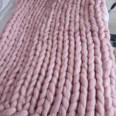 Chunky Knit wool blanket