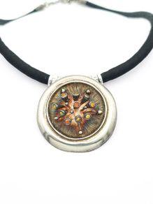 Vintage 925 Sterling Silver Large Brutalist Necklace