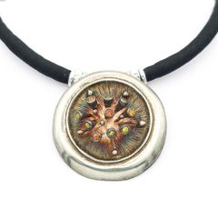 Vintage 925 Sterling Silver Large Brutalist Necklace