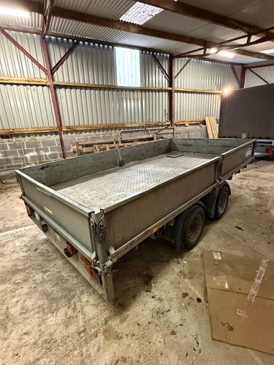 Ivor Williams 3.5 Tonne Flat Bed Drop Side Plant Trailer