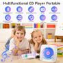 CD Player Portable: Kegaudio CD Players for Home with Speakers & Bluetooth & Remote Control & Removable Dust Cover Desktop & Wall Mounted CD Player with Radio Support USB/AUX Playback Headphone jack Image 2