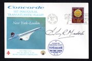 1977 United Nations (New York) Concorde Flight Cover (with approval of British Aircraft Corporation) SST Inaugural Transatlantic Flight. New York to London. Signed by Captain Meadows. British Airways receiving stamp on reverse.