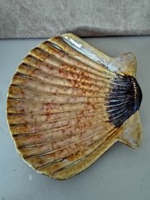 Large Scallop Shell Ceramic Plate