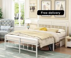 Small Double Bed Frame 4ft with Victorain Headboard and Footboard