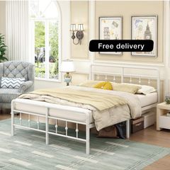 Small Double Bed Frame 4ft with Victorain Headboard and Footboard