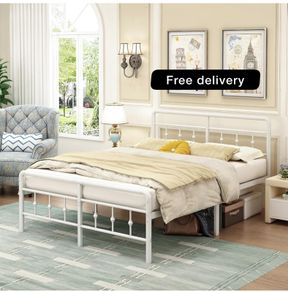Small Double Bed Frame 4ft with Victorain Headboard and Footboard