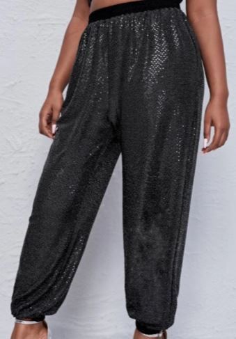 Glitter carrot pants