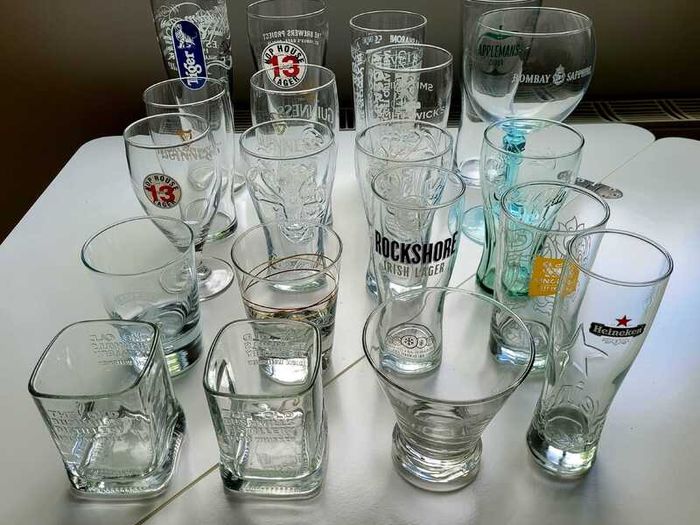 Branded Pub & Advertising Glasses Collection of 24
