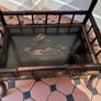 Vintage Bamboo black lacquered and painted tea table. Image 5