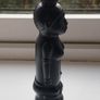 Vintage miniature "VUDU" bottle made of opaque black glass. Image 5