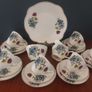 Beautiful Vintage Royal Stuart Fine Bone China 21 Piece Teaset in a Fabulous Mixed Floral Pattern in Excellent Condition, pattern number R/5103 Image 3