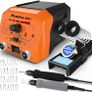 Wood Burning Station, Preciva Wood Burning Pen Tool Set with Fast Heat Up Soldering Woodburner Station, 40W 250-750 Adjustable Temperature, 20 Tips for Pyrography Wood Engraving Craft Image 2