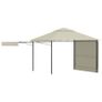 Gazebo with Double Extended Roofs 3x3x2.75 m Cream Image 4