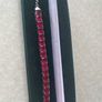 Stunning Princess Cut Red Ruby Tennis Braclet Image 7