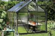6 x 10ft Polycarbonate Greenhouse Large Walk In Green House with Slide Door and Window