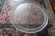 Large Christmas Glass Dish