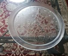 Large Christmas Glass Dish
