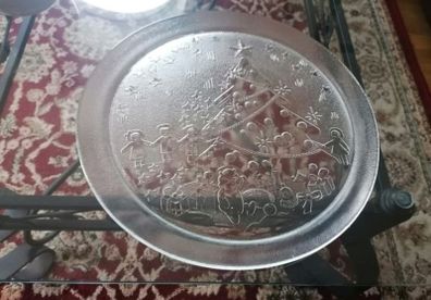 Large Christmas Glass Dish