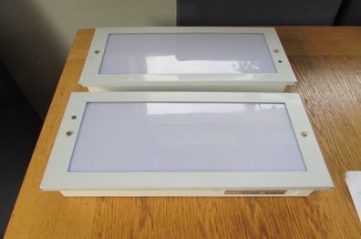 White Recessed Emergency Light Fittings x 2