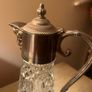 Vintage ships decanter. Bacchus faced. Silver plated. Claret jug Image 6