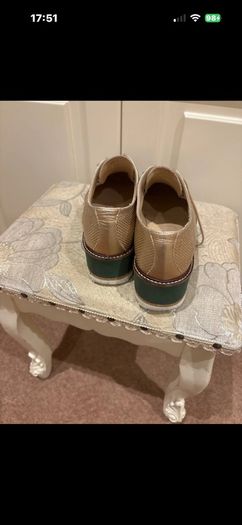 Dune gold/khaki wedges size 6