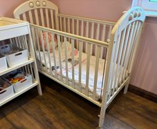 White Wooden Cot