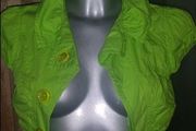Crop neon green Zoe summer jacket size UK10 EUR38 Postage included