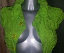 Crop neon green Zoe summer jacket size UK10 EUR38 Postage included