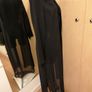 Women's Coat Black Chiffon button shirt coat Image 2