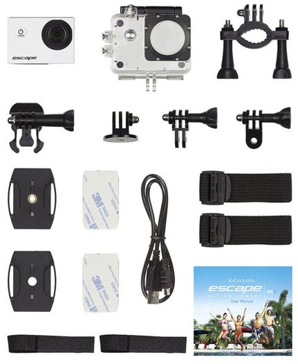 Official Kitvision Escape HD5 5MP Action Camera, 720p 30 FPS, 5 Megapixel, Waterproof Up to 30M/ New