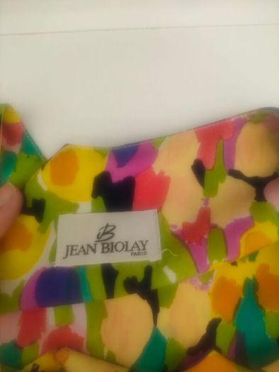 Vintage colourful print dress Paris