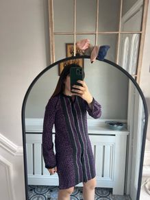 Michael Kors purple & black dress. Size XS