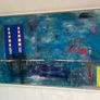 Large Original Painting Contemporary Art Poolbeg Chimneys Modern Irish abstract art Framed Image 7