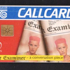 1996 Ireland 10 unit Examiner newspaper with slogan "The Examiner - a conversation piece (Gemplus GEM1) Call Card used. Telecom Eireann card number 1114