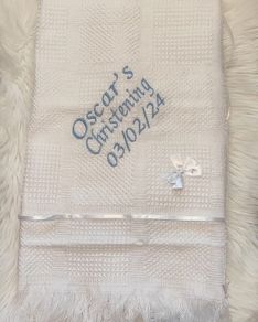 Personalised Christening Shawl and Candle set