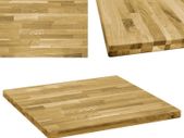 Table Top Solid Oak Wood Square 44 mm 80x80 cm