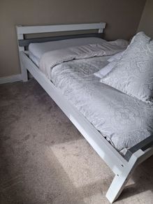 wooden king size bed frame