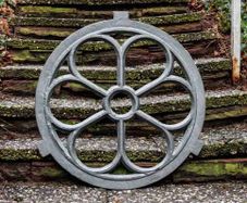 Grey Cast Iron Stable Window 65cm Antique Barn Style