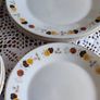 18 pcs Vintage Arklow Autumn Leaves Pattern Ceramic Gold Trim Image 9