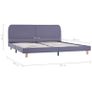 Bed Frame Light Grey Fabric 150x200 cm Image 7