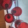 Antique Red Glass Candle Holders Image 5